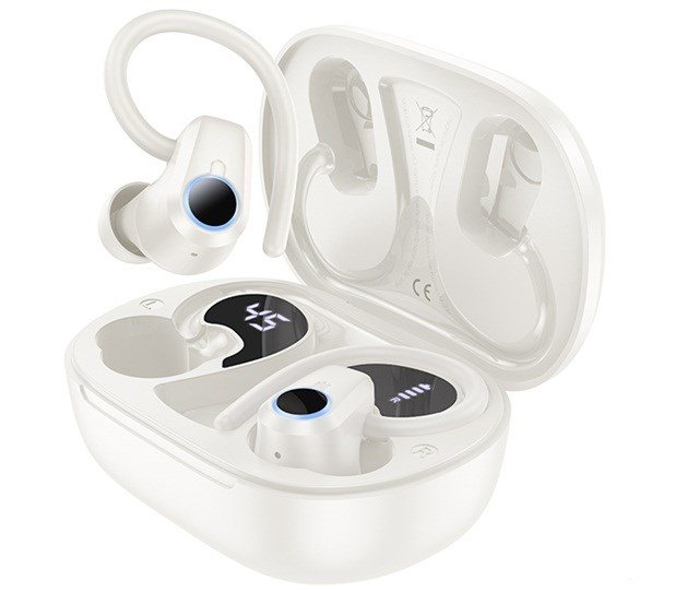 Hoco EQ8 Pure Joy Trdlst headset i rerne Opkald/musik Bluetooth Hvid #2