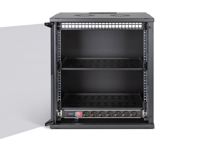 Digitus DN-49207-SET stativ 12U V�gmonteret stativ Sort #5