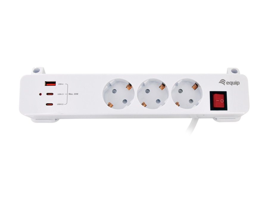 Equip 245556 stikd�se 2 m 3 AC stikkontakt(er) Indend�rs Hvid #1