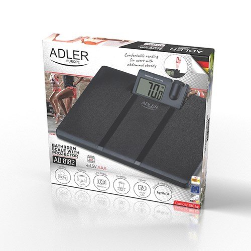 Adler AD 8182 badevgt Rektandel Sort Elektronisk personlig vgt #7