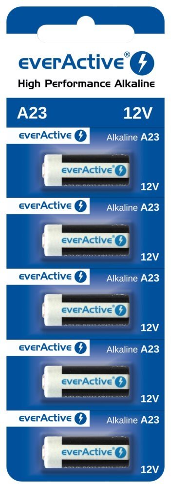 EverActive alkaline batterier 23A 12V - blister 5 stk. #1