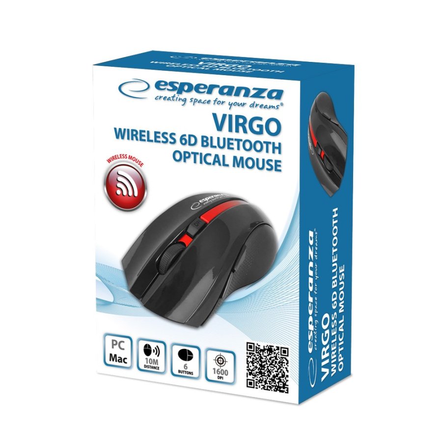 Esperanza EM129R trdls Bluetooth 6D-mus, sort #2