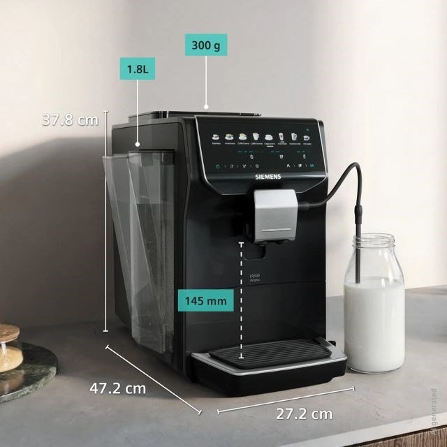 Siemens EQ500 iAroma TP553E07 espressomaskine, 15 bar | Piano black #8