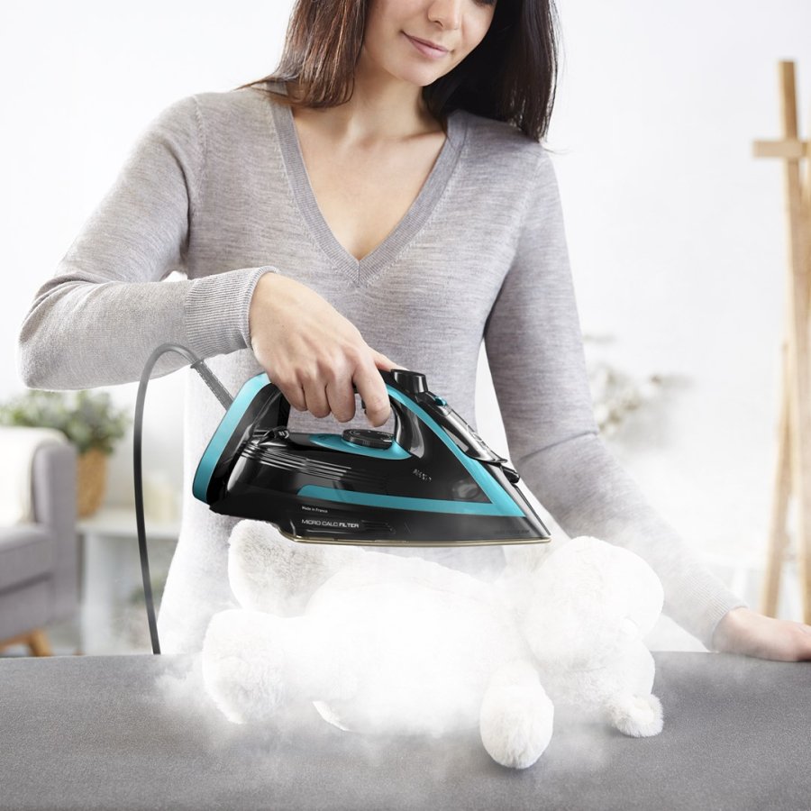 Tefal Puregliss FV8066 Tr & dampstrygejern Durilium AirGlide Autoclean soleplate 3000 W Sort, Bl #15