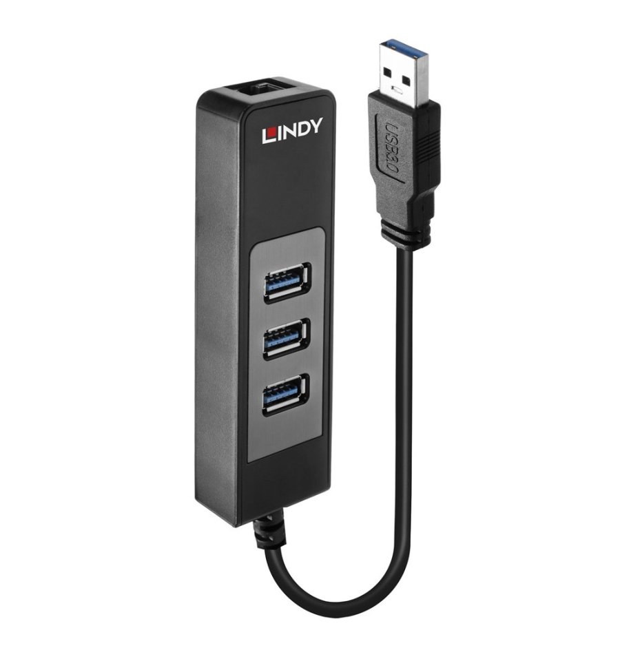 Lindy 43176 interface hub USB 3.2 Gen 1 (3.1 Gen 1) Type-A 5000 Mbit/s Sort #7