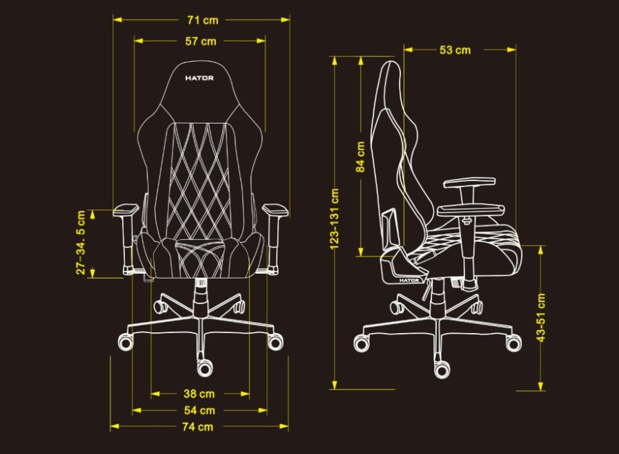 HATOR Darkside 3M Fabric Universal gamingstol Gr� #21