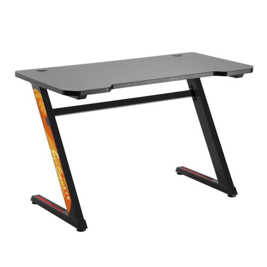 NanoRS RS120 Gaming Computer Desk, Modern Design, Light and Stable ( 50kg max load), Black & Orange, #1