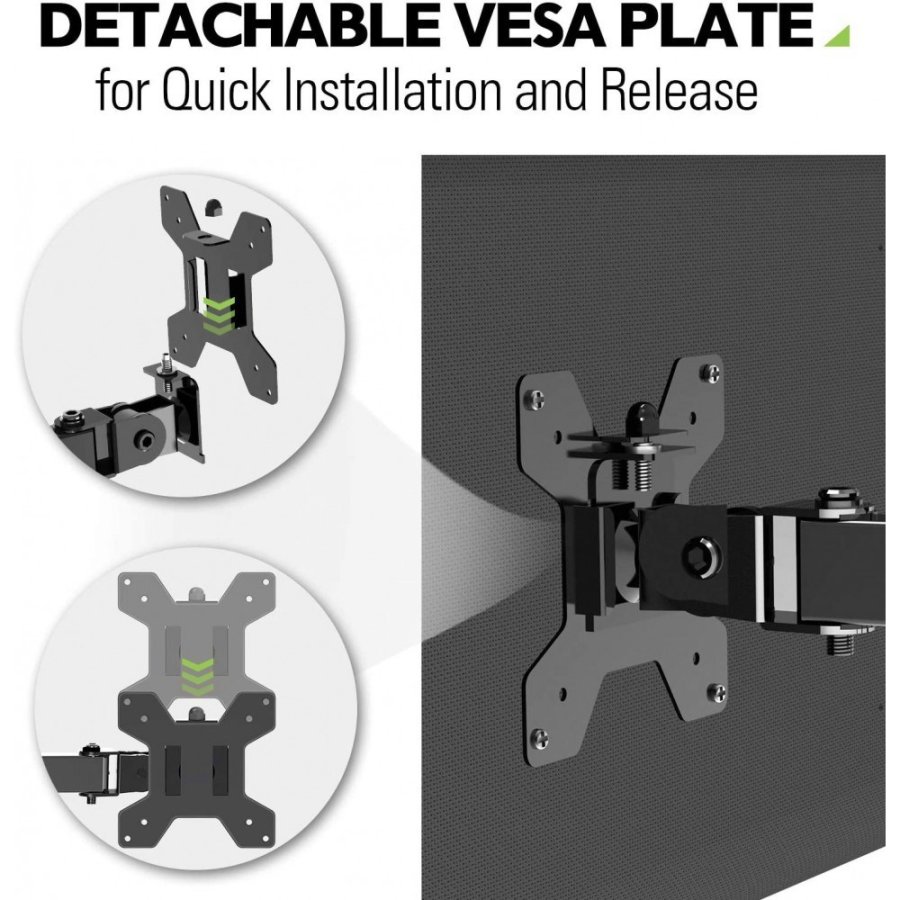 Techly ICA-LCD 503BK2 skrmbeslag og -stativer 68,6 cm (27