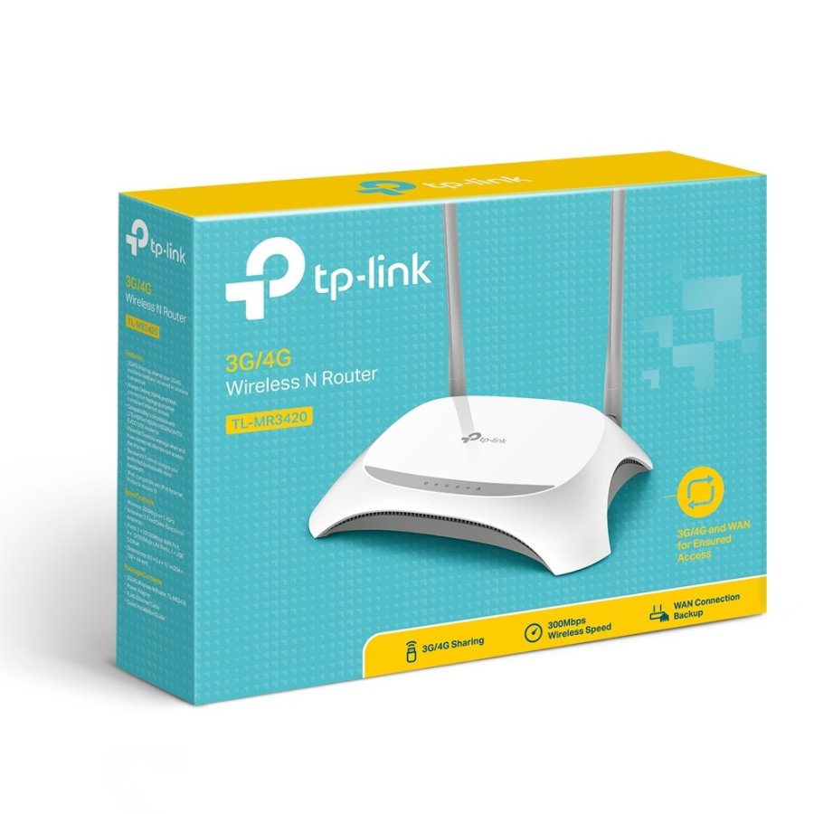 TP-Link TL-MR3420 tr�dl�s router Hurtigt ethernet Enkelt band (2,4 GHz) Sort, Hvid #6