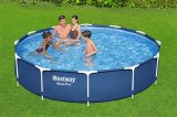 Bestway 56706 / 23 swimmingpool til over jorden Indrammet pool Rund 6473 L Bl� #15
