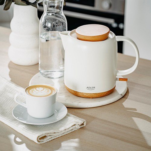 Adler Electric Kettle | AD 1304 | Electric | 1200 W | 1 L | Ceramic | 360 rotational base | White #7