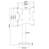 Techly ICA-LCD 316S skrmbeslag og -stativer 109,2 cm (43