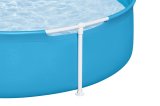 Bestway 56283 / 24 swimmingpool til over jorden Indrammet pool Rund Bl� #4
