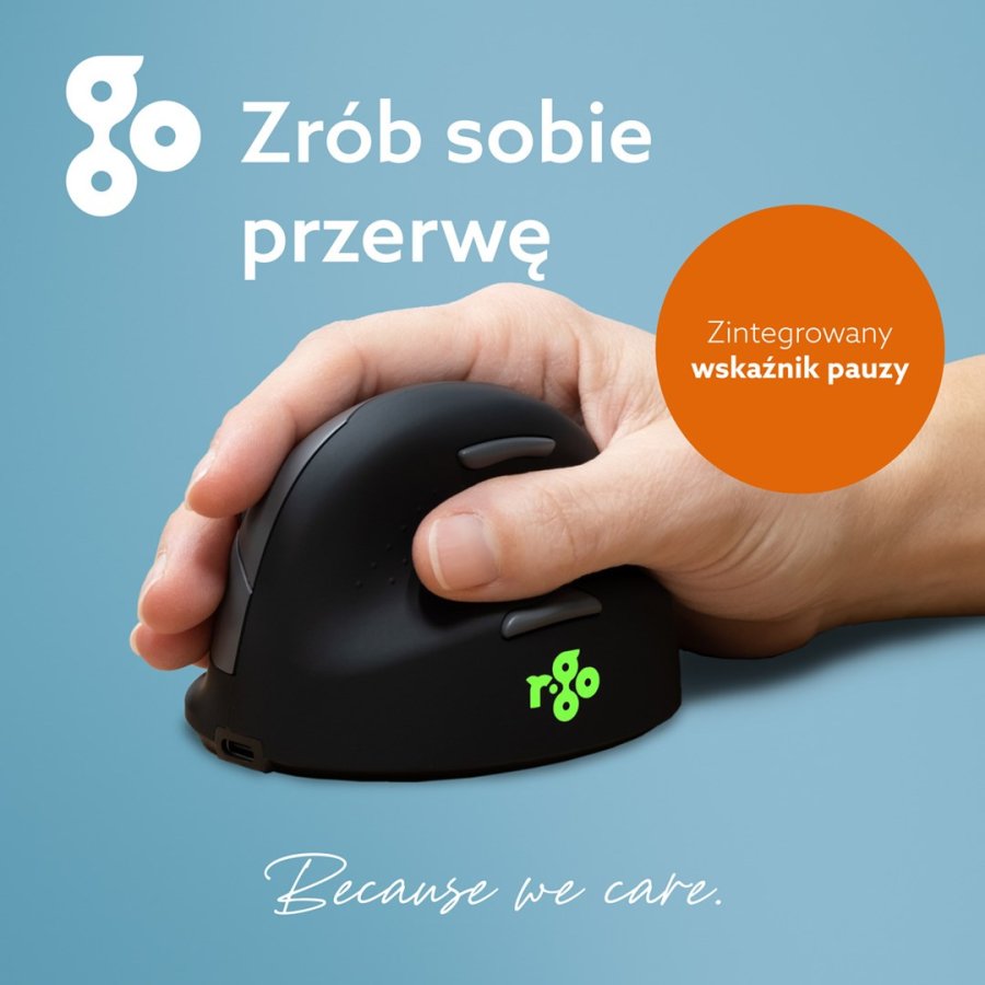 R-Go Tools Ergonomische muis R-Go HE Break met pauzesoftware, small (handlengte 165 mm), rechtshandig, 3-in-1 connectie, zwart #9