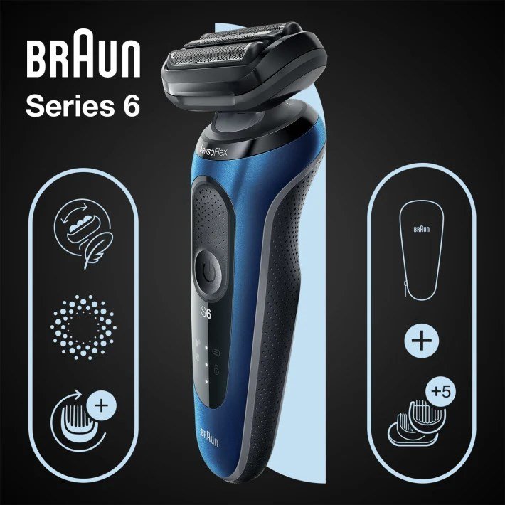Braun Series 6 61-B1500s Folie shaver Trimmer Bl� #1