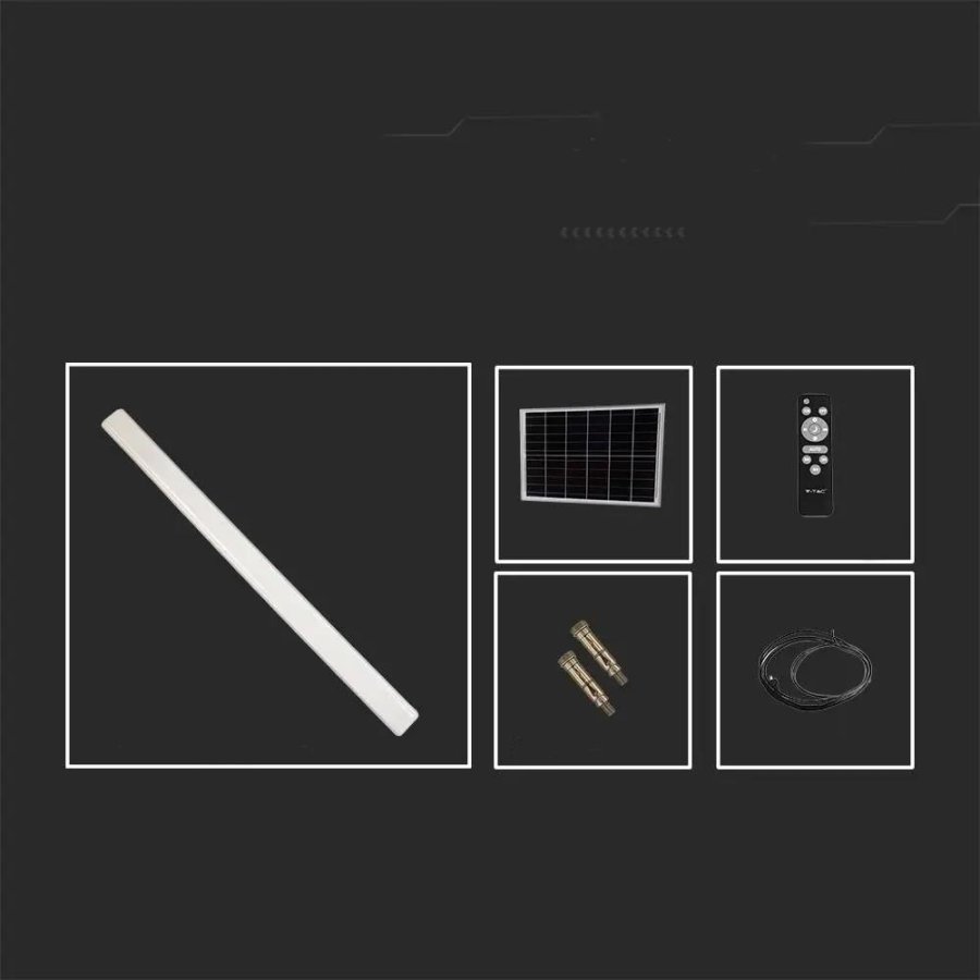 Hermetisk armatur V-TAC VT-120018 solenergi 120cm 18W IP65 3000K-4000K-6400K 1000lm (SKU 6500) Hvid #4