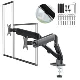 Maclean-holder til 2 sk�rme, gasfjeder, 17�-32�, 2-10 kg, sort, MC-134 #1