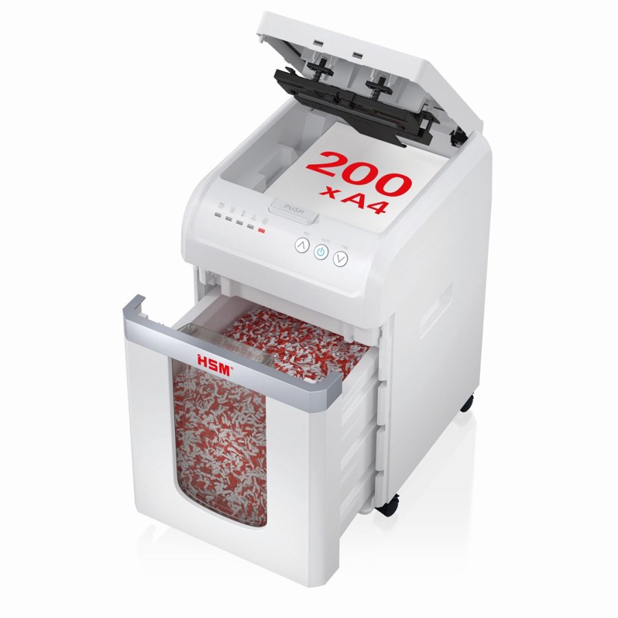 HSM Autofeed X200 papirmakulator med automatisk indf�ring, 30 l, P4, 4 x 12 mm #4