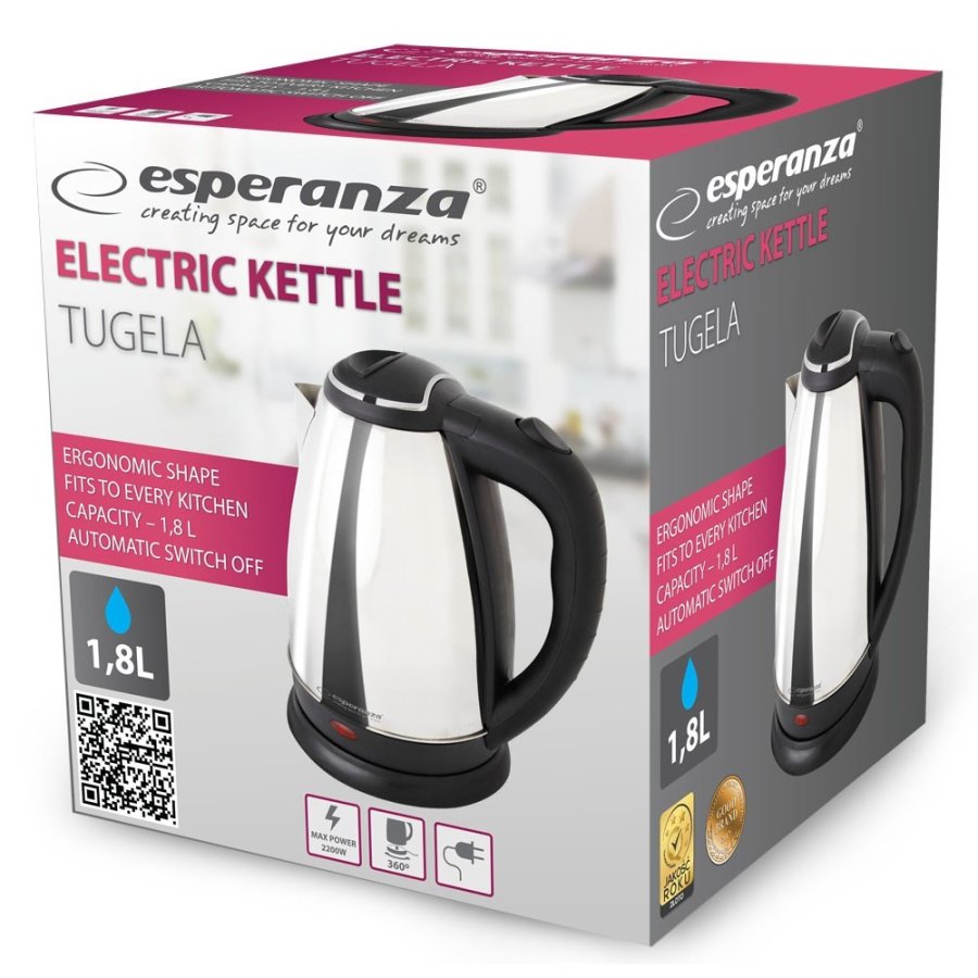 Esperanza EKK104S Elkedel 1,8 L 2200 W Slv #3