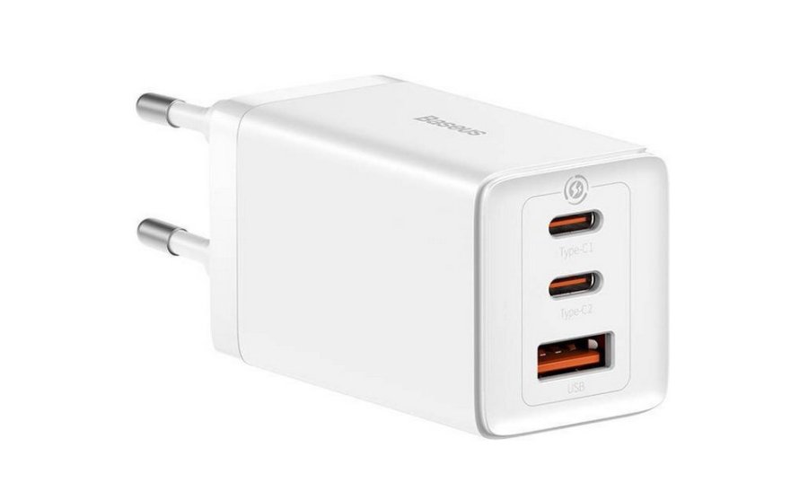 Baseus GaN5 Pro Universel Hvid Vekselstr�m, USB Hurtig opladning Indend�rs #1