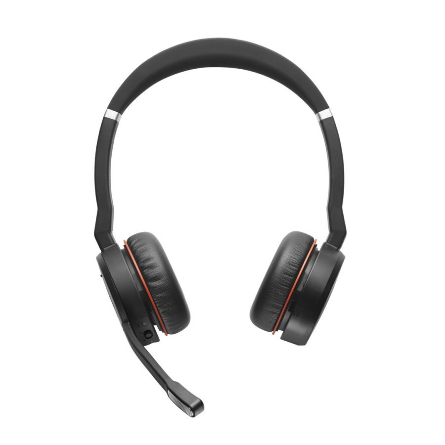 Jabra Evolve 75 Headset Kabel & tr�dl�s Kontor/Callcenter Micro-USB Bluetooth Sort, R�d #3