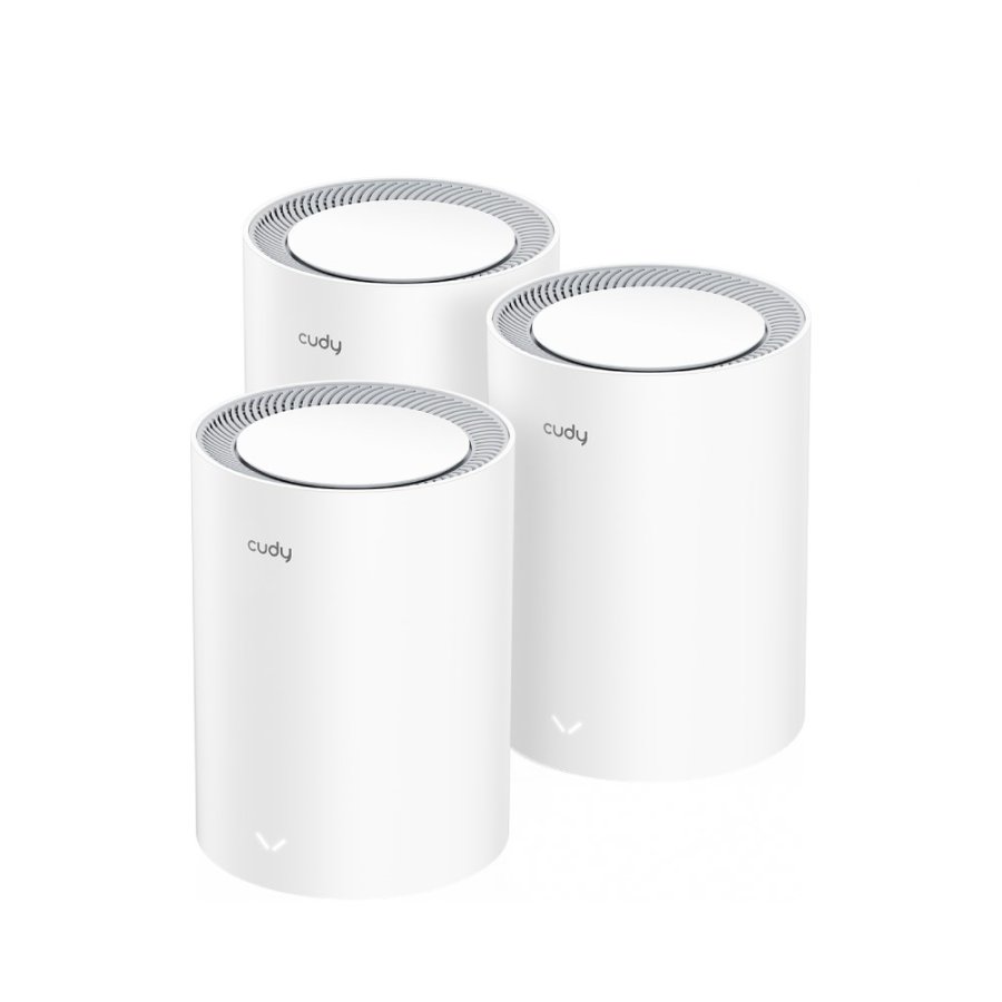 Cudy M3000 3-PACK mesh Wi-Fi-system Dual-band (2,4 GHz / 5 GHz) Wi-Fi 6 (802.11ax) Gr, Hvid 1 Intern #1