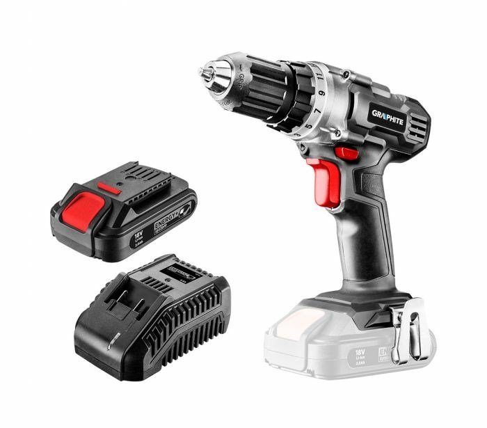 Graphite 58G000-SET1 bor 1250 rpm N�glefri 1,1 kg Sort, R�d #1