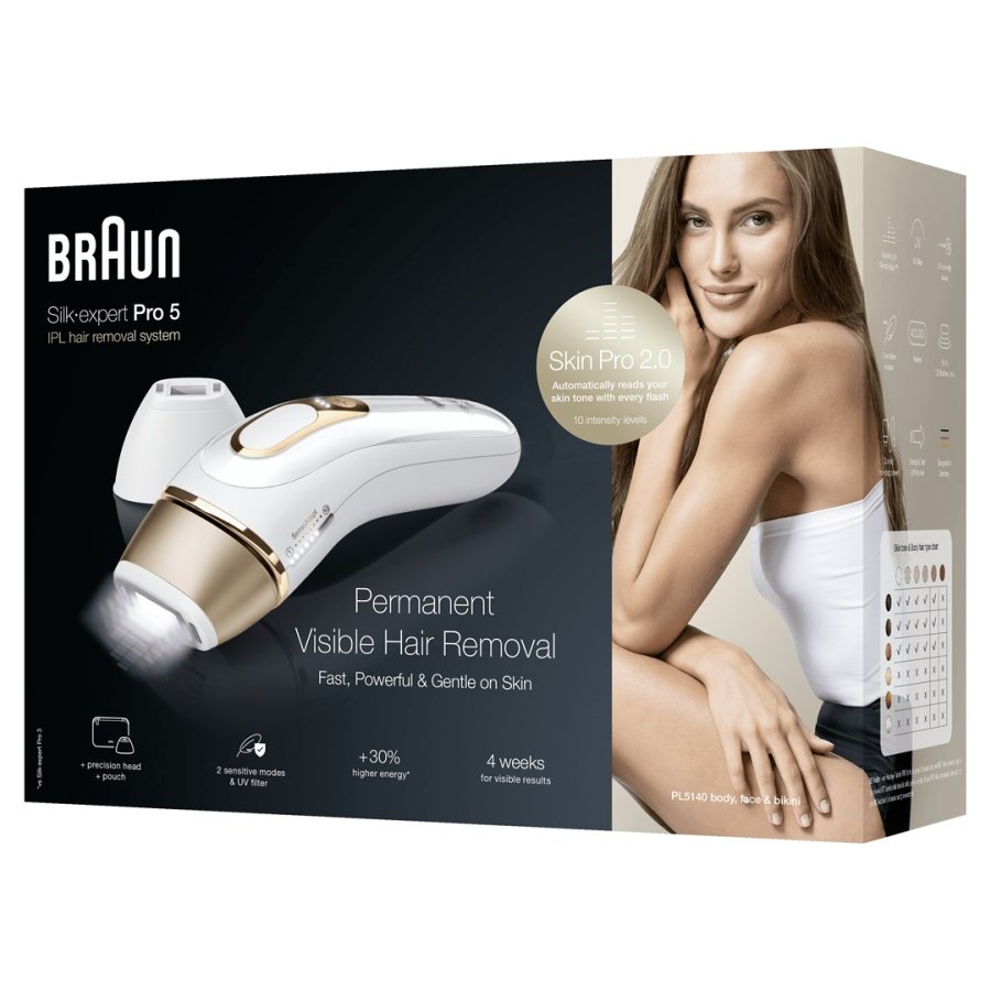 Braun Silk-expert Pro Silk�expert Pro 5 PL5140 Intenst pulserende lys (IPL) Guld, Hvid #6