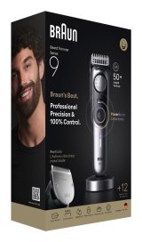 Braun BeardTrimmer 9 BT9560 skg trimmer Batteri 52 2 cm Vd og tr Sort, Slv #3