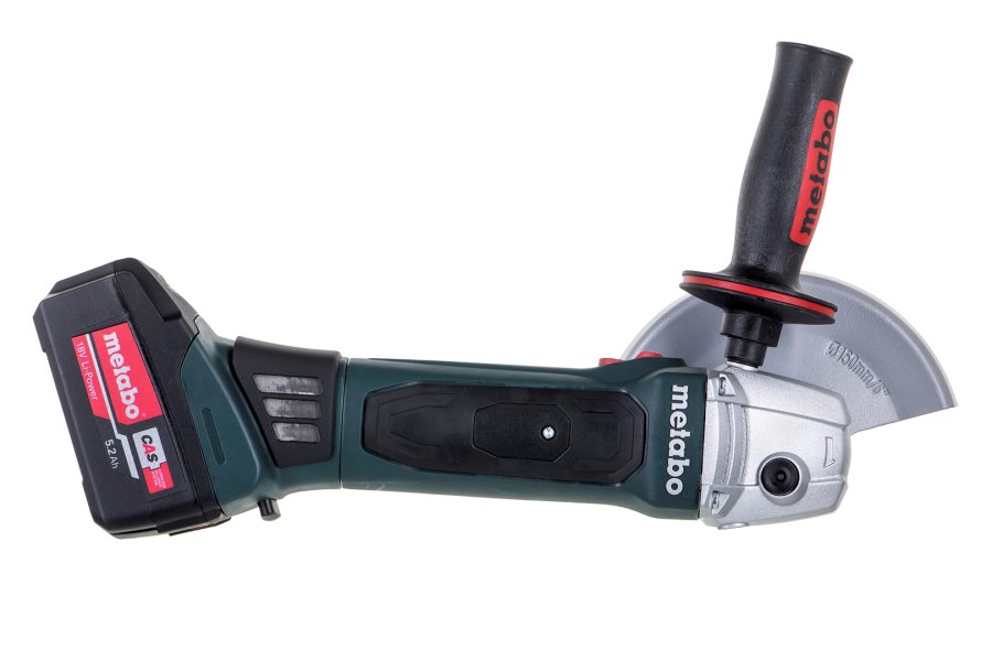 Vinkelsliber METABO W 18 LTX 150 QUICK (600404650) + metaBOX 165 L-kuffert Grn, Sort #2