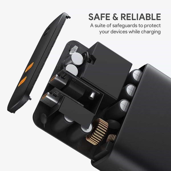 AUKEY PA-D5 GaN oplader til mobil enhed Sort 2xUSB C Power Delivery 3.0 63W 6A Dynamic Detect #4