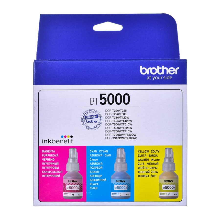 Brother BT5000CLVAL blkpatron 3 stk Kompatibel Bl, Magenta, Gul #1