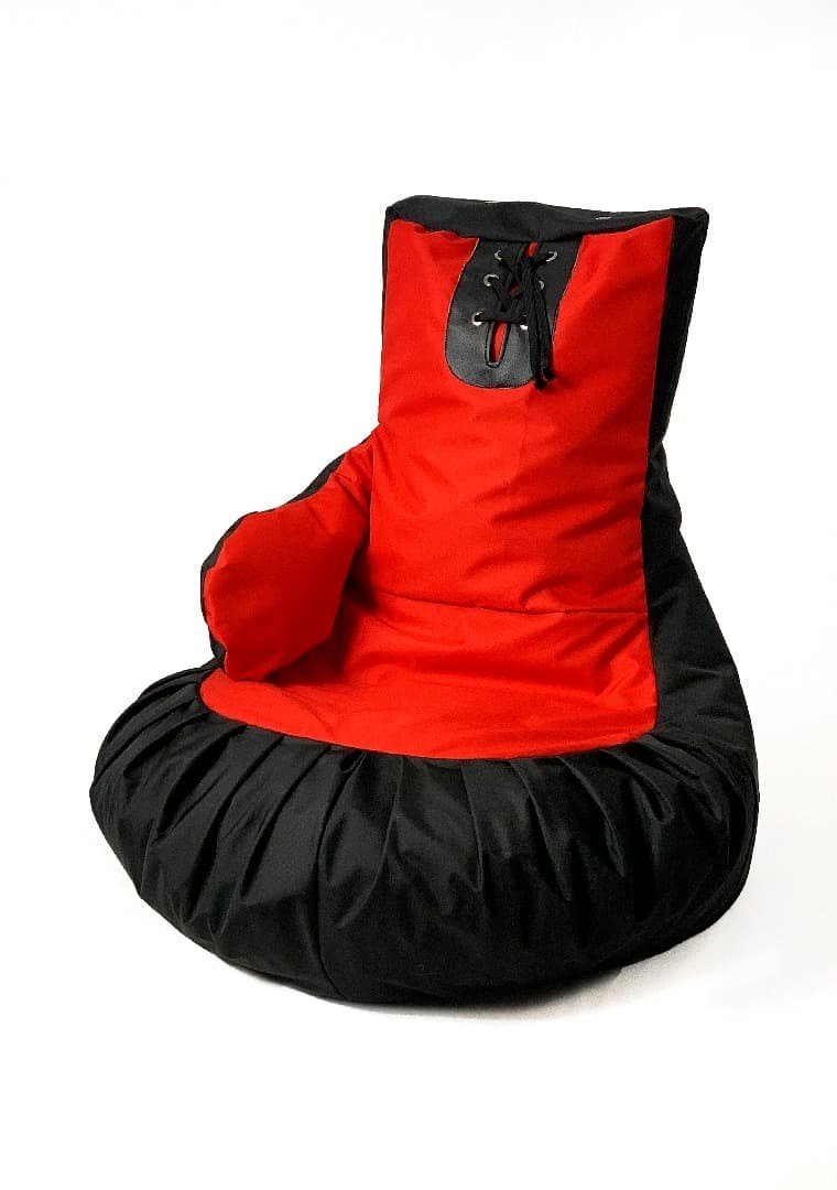 Puf GO GIFT Sort Rd Oxford Boksehandsker 130 x 90 cm #2