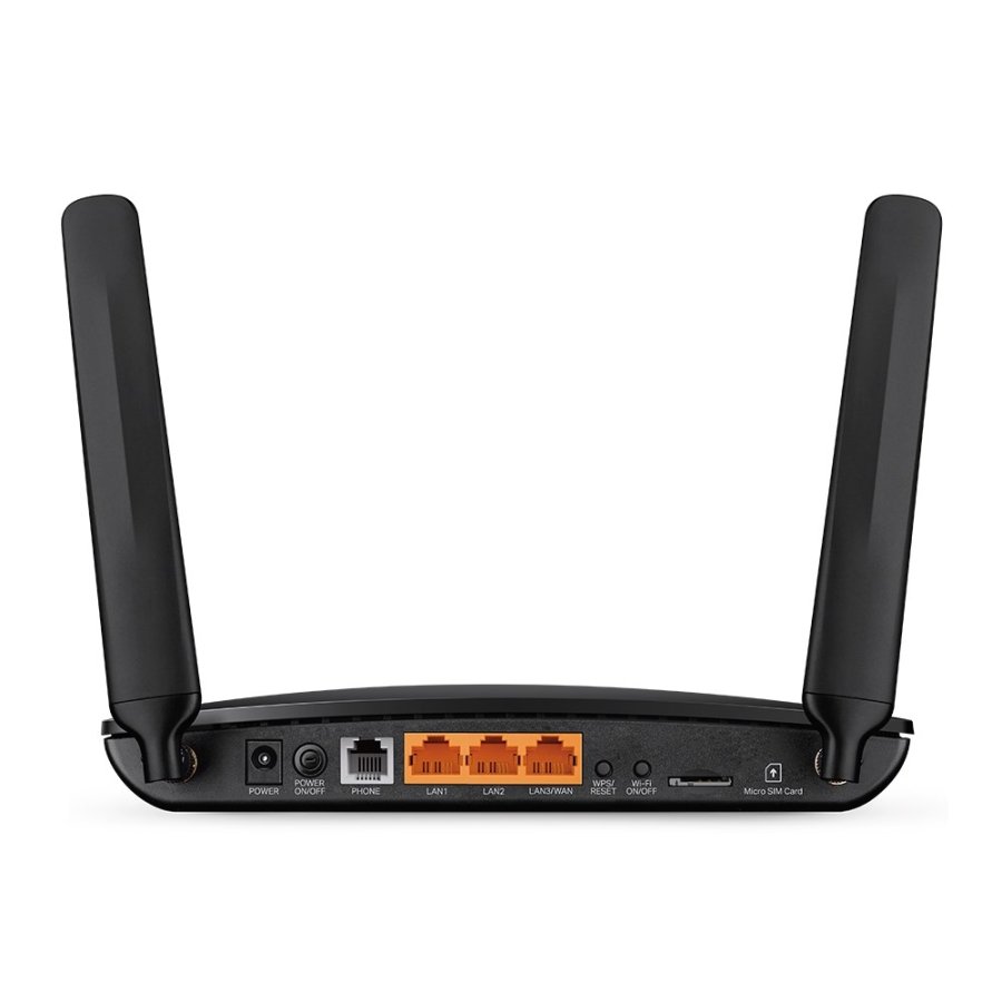 TP-Link TL-MR6500v trdls router Hurtigt ethernet Enkelt band (2,4 GHz) 4G Sort #3