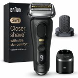 Braun Series 9 Pro+ 9590cc Wet & Dry Folie shaver Trimmer Sort #1