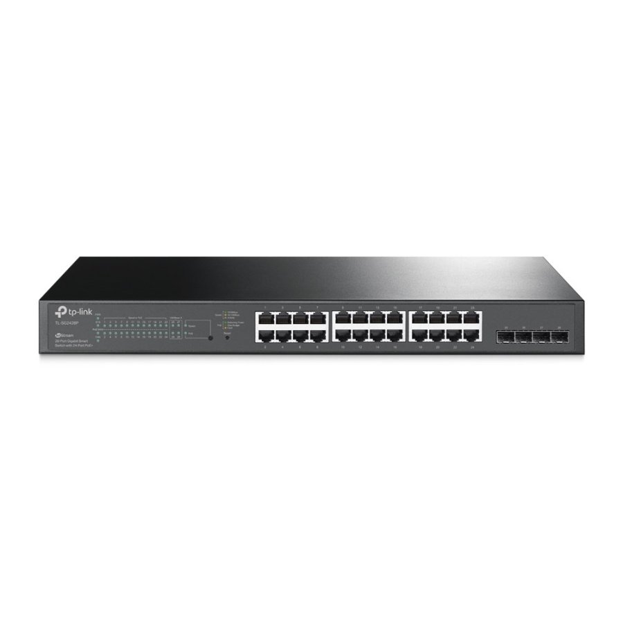 TP-Link JetStream TL-SG2428P netv�rksswitch Administreret L2/L2+ Gigabit Ethernet (10/100/1000) Str�m over Ethernet (PoE) 1U Sort #2