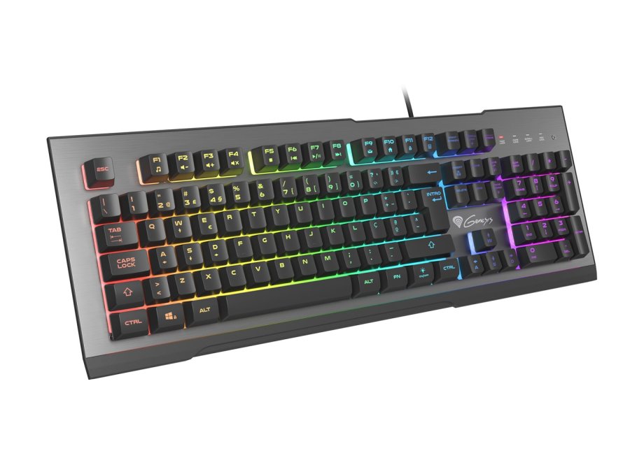 GENESIS Rhod 500 RGB tastatur Spil USB QWERTY Portugisisk Sort, Slv #1