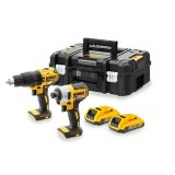 DeWALT DCK2060D2T-QW elektrisk skruetrkker & slagbor Gul #1