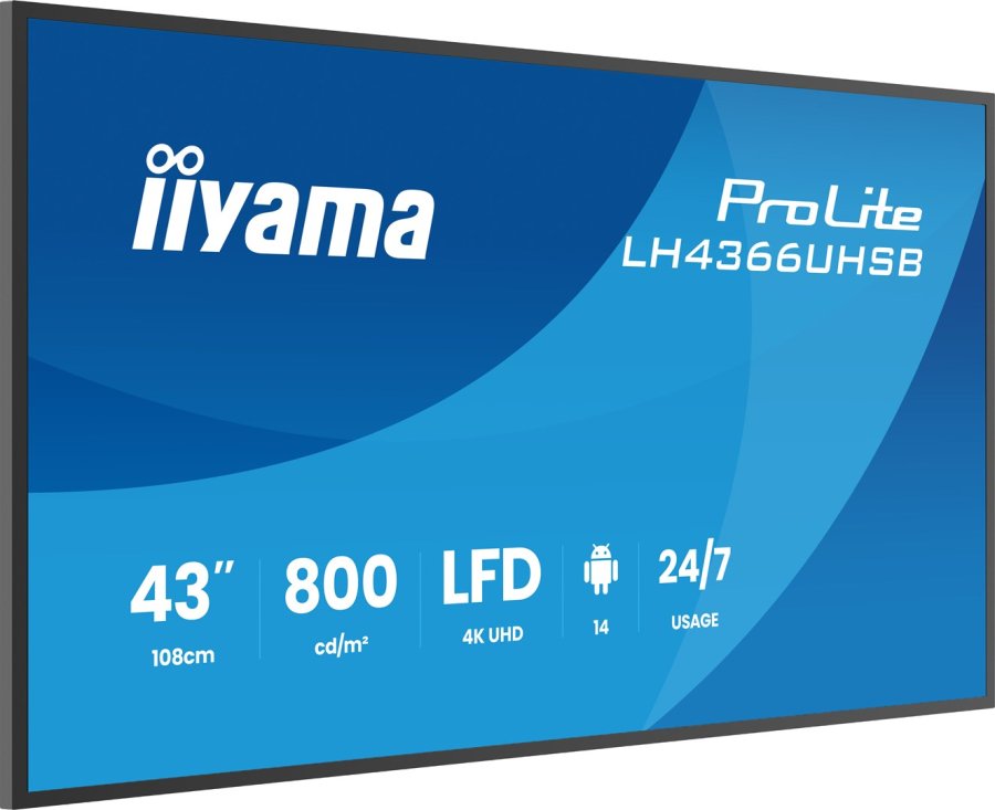iiyama LH4366UHSB-B1AG skilte display Digital fladpaneldisplay 109,2 cm (43