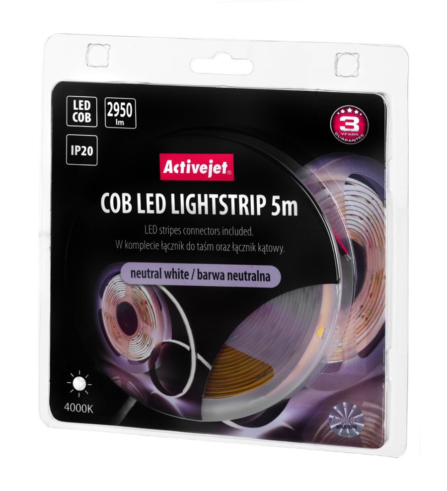 Activejet AJE-COB 5m neut led strips Universal stribelys Indendrs #7