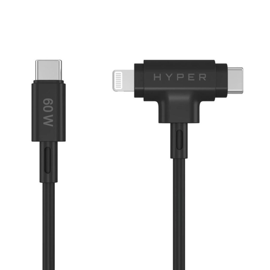 HYPER HyperJuice USB-kabel USB 2.0 1,5 m USB C USB C/Lightning Sort #3