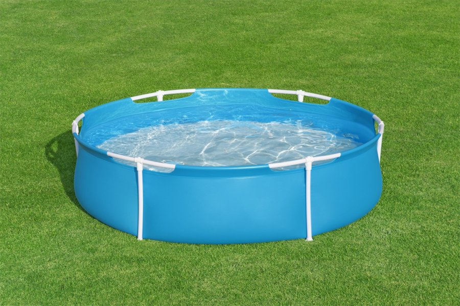 Bestway 56283 / 24 swimmingpool til over jorden Indrammet pool Rund Bl� #6