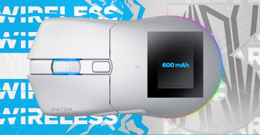 HATOR Pulsar 3 Wireless mus Spil Ambidextrous RF Wireless + Bluetooth + USB Type-C Optisk 12000 dpi #14