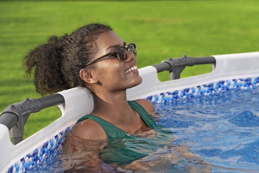 Bestway Steel Pro 56418 swimmingpool til over jorden Indrammet pool Rund 9150 L #6