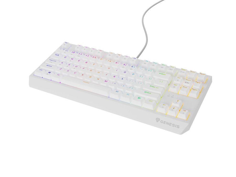 GENESIS Thor 230 TKL tastatur Spil USB + RF Wireless + Bluetooth QWERTY Hvid #1