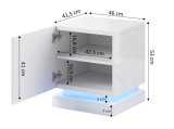 QIU sengebord 2 stk. 46x41,5x53 cm hvid blank/hvid blank #4