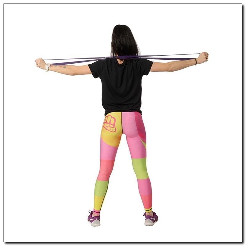HMS Fitness GU05 SET motionsbnd Gummi Sort, Lilla, Rd, Gul #11