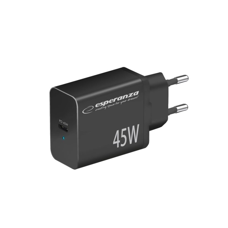 Esperanza EZC108K netoplader 45W sort #1
