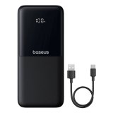 Baseus Lipow Powerbank med dobbelt indbygget kabel og display 10000 mAh 22,5 W Sort #7