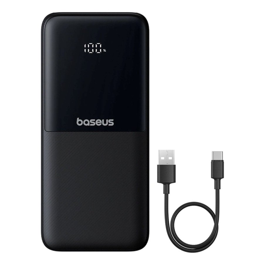 Baseus Lipow Powerbank med dobbelt indbygget kabel og display 10000 mAh 22,5 W Sort #7